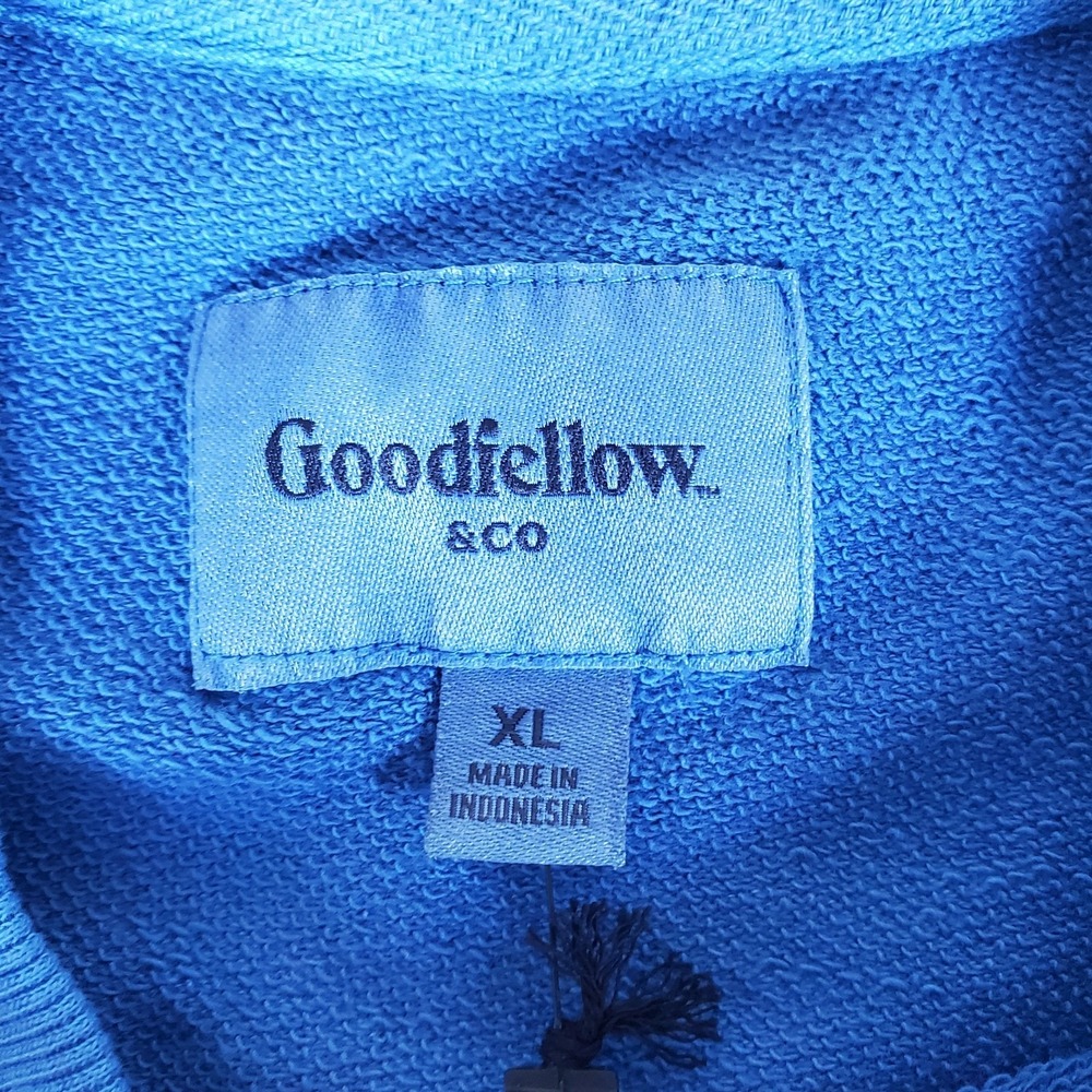 Goodfellow Men's Pullover Shirt Size XL  Blue Long Sleeve New With Tags - Picture 7 of 10